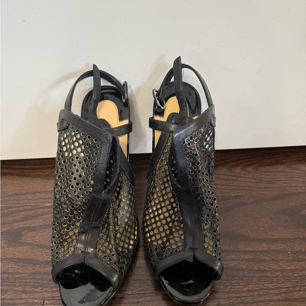 Black Mesh Women's Sandals